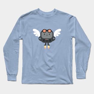 Cute flying robots Long Sleeve T-Shirt